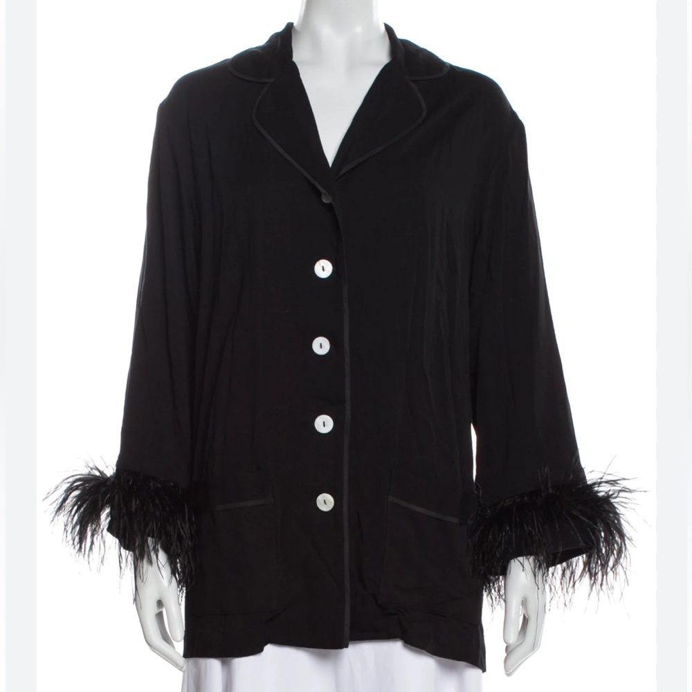 Sleeper feather trim Robe